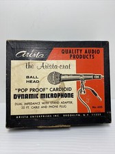 The Arista-crat Ball Head pop Proof Dynamic Microphone Model 605 w/ Box Arista