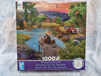 Ceaco 1000 Teile Puzzle Weekend Retreat Sonnenuntergang Angeln schwer zu finden