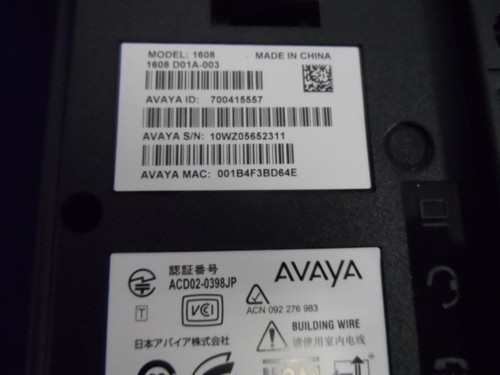 Avaya 1608 IP Telephone VoIP Phone 1608D01A-003 Black 700415557 1608D Display - Picture 2 of 2