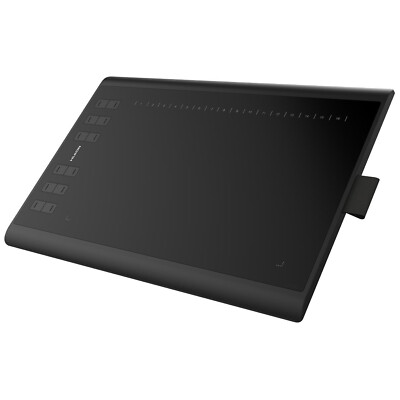 HUION H1060P + tilt Pen Tablet Graphic Tablet Grafiktablett USB 5080 lpi Schwarz