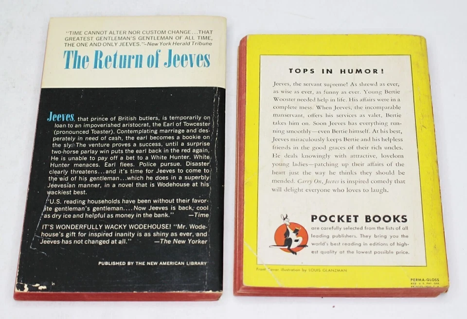 2 Vintage P.G. WODEHOUSE pb Books: Carry On Jeeves!, The Return of Jeeves - Image 3 of 4