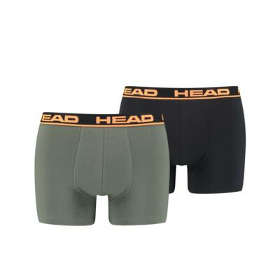 HEAD Herren Boxershorts – 2er Pack, Baumwolle-Stretch, Mit HEAD-Logo Am Bund