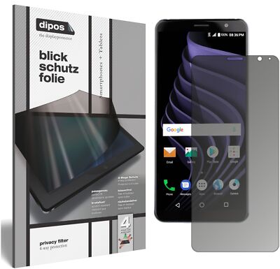 ZTE Blade Max View Blickschutzfolie matt Schutzfolie Folie Display Schutz dipos