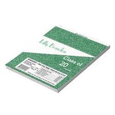 Pad of 50 Personalized Graduation Glitter PRINTED Chocolate Candy Bar Wraps