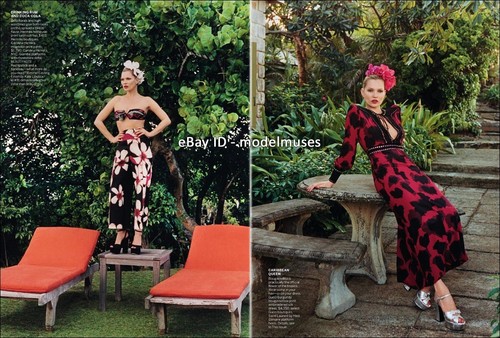 Kate Moss Editorial de 8 Páginas ""Almost Paradise"" VOGUE EE. UU. Mayo 2015 piernas tobillos pies - Imagen 3 de 4