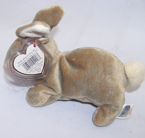 TY BEANIE BABY 1999 NEU IM KARTON DER HASE SITZSACK PLÜSCH MIT ETIKETT & SCHUTZ - Bild 6 von 6