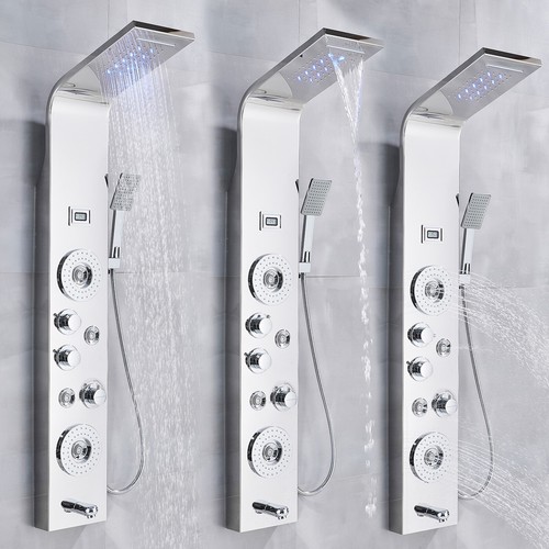 Pannello colonna doccia idromassaggio inox pioggia cascate led soffione doccia - Foto 170 di 250