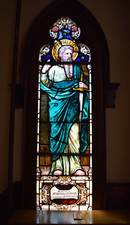 Older Stained Glass Church Window of St. Paul, 78