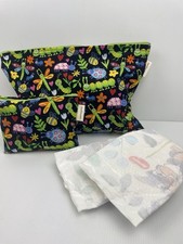 Insects Flowers, 2 sizes Cosmetic Bag Phone Snacks Pencils Handmade Australia
