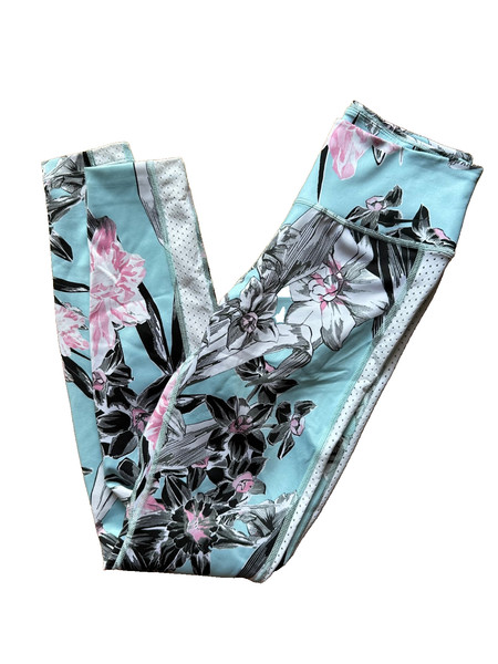 Nike Dri Fit Leggings XS Blue Pink White Running Gym Weights Walking Fitness