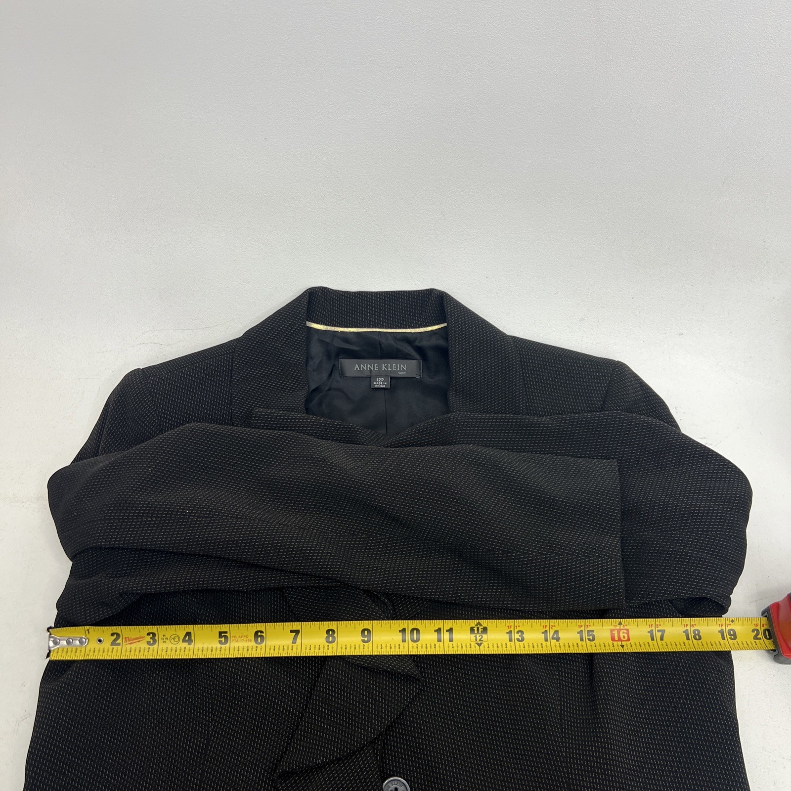 Anne Klein Zigzag Ruffled Button Black Blazer Jac… - image 5