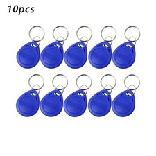 Re-Writable 125Khz RFID Proximity ID Card Token Tags Key Fobs - 10 Pcs (Pack 1)