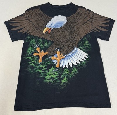 Liquid Blue American Bald Eagle AOP  T shirt Adult M Nature Graphic 10