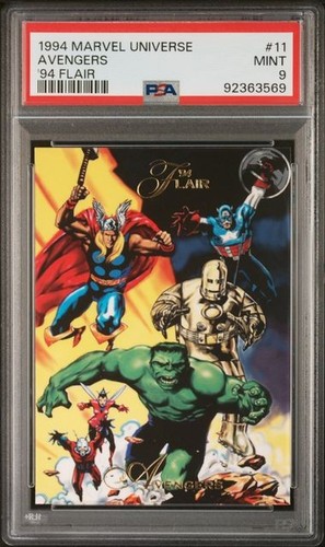 1994 Marvel Universe 94 Flair #11 Avengers PSA 9 Mint
