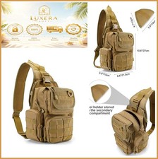 Tactical Chest Bag Molle Crossbody Sling Pack 600D Polyester EDC Backpack