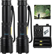 Rechargeable LED Flashlights High Lumen,99,000 Lumens Super Bright Flashlight,Po