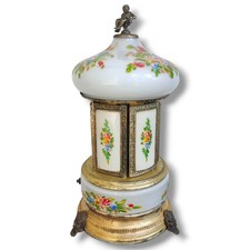 Vintage Reuge Cigarette Lipstick Carousel Music Box Speak Softly Love Italy READ