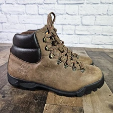 Zamberlan Trekking Leather Trail Hiking Boots Mens 9H Vibram Brown Made in Italy