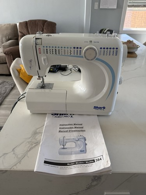 #ad Shark Euro Pro X 384 Electric Sewing Machine Portable Free Arm Multiple Stitches $60.00