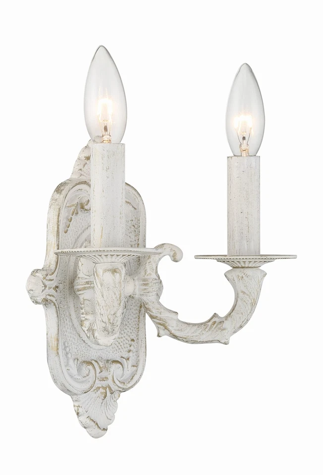 Crystorama Lighting Group 5122 Paris Market 2 luzes 10" parede alta - Off White - Imagem 2 de 4