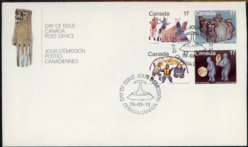 CANADA 1979 INUIT, SHELTER & COMMUNITY #835-38 FIRST DAY COVER !! N36