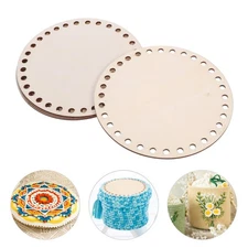  4 Pcs Crochet Bag Bottom Basket Base Wood DIY Package Wooden Shaper