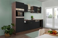 KüChe KüChenzeile Leerblock Eiche York Schwarz Oliver 280 Cm Respekta