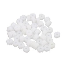 50pcs 14 Teeth 2.3mm Hole Dia Plastic Gear Wheel for  Car Motor Shaft