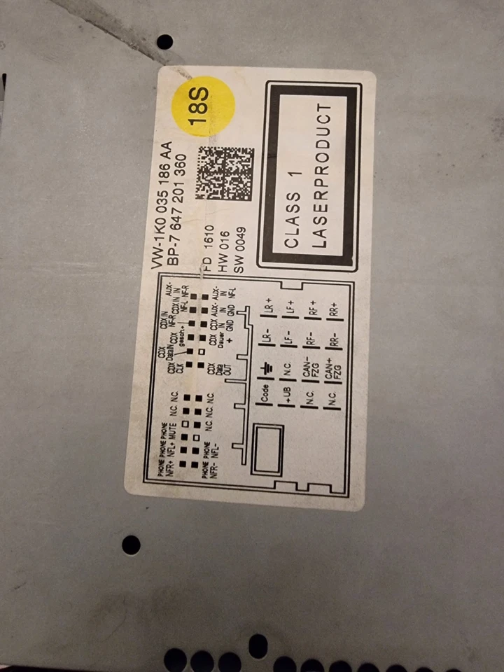 AUTORADIO RCD 310 ORIGINALE VOLKSWAGEN 5M0035186J - Immagine 2 di 3