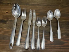 6 Oneida FREMONT Stainless Glossy Forks Spoons Knives USA