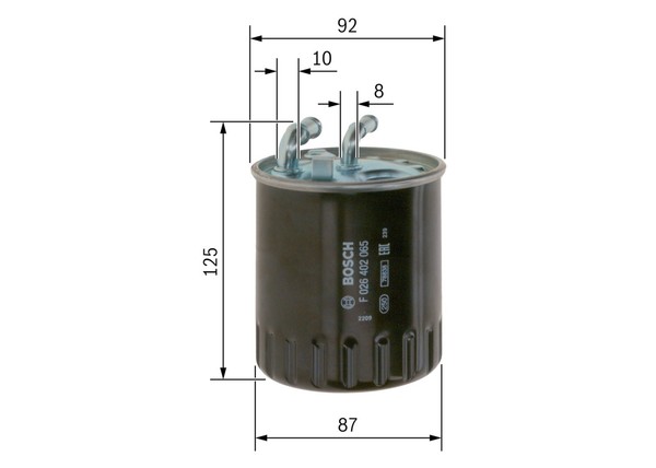 Bosch Kraftstofffilter F 026 402 065 Mit Wasserabscheider Mit Filterheizung 200-image