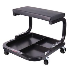 QCUNMAG Rolling Creeper Garage/Shop Seat, Padded Rolling Workshop Stool with ...