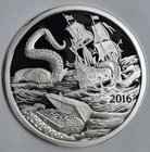 2016 1 oz .999 Silver Proof Kraken Silverbug Island Round In a Capsule