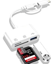 USB C SD Card Reader for iPhone 17e 17 Pro Max 16e 16 15, Camera Adapter