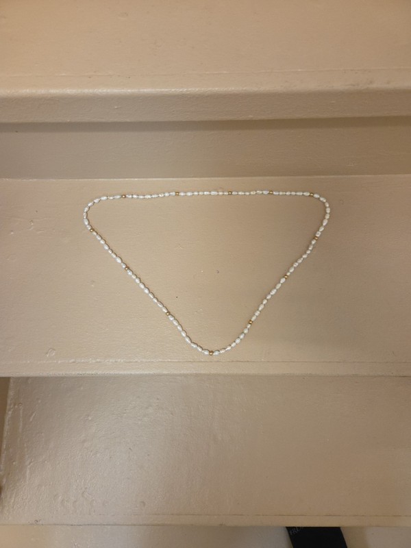 14k Yellow Gold? BEAD With Beads & Freshwater Rice Pearl Strand Necklace 33" EUC