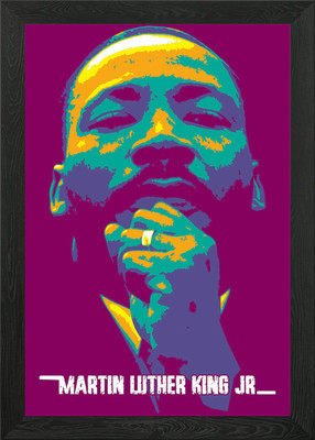 Marthin Luther King Jr v2 Framed Wall Art Poster Canvas Print Picture