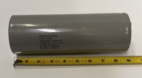 Mepco/Electra Capacitor 0180-3088 /67000 UF-10+75% , 60VDC - Picture 4 of 5