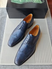 Magnanni Gareth Brogue Derby, Navy, US 11M, NIB