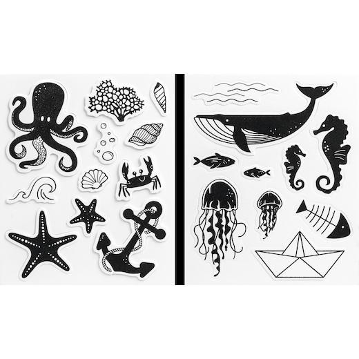 Heyda Cling Foam Rubber Stamps - Maritime 21pcs