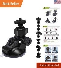 Universal Dash Cam Suction Mount with 10 Adaptable Joints for Most Cameras