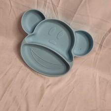 YooFoss Suction Cup Silicone Baby Bowl Blue Monkey