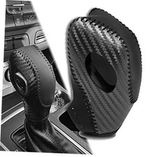 Gear Shift Cover Black Genuine Leather Gear Shift Knob Cover for Ford Focus