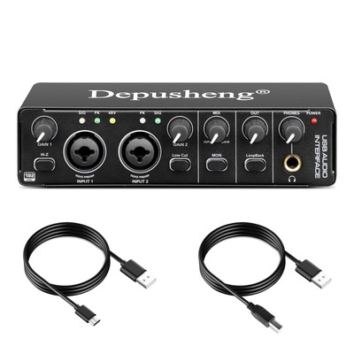 RX2 usb audio interface computer recording sound card, home studio audio
