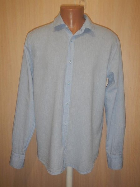 Men Intimissimi Shirt Blue Linen Cotton 38 / M /