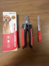 NARZ Pet Nail Clippers Set Dog Cat Grooming Tool Safety Guard Ergonomic Design