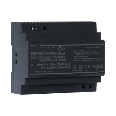 IGOYE Ultra Slim Step-Shape DIN Rail Power Supply, 24V 5.31A 127.4W GPHDR-150...