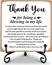 Thank You Gifts for Women Men Friends Mom, Thank You for Being a Blessing in My