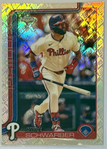 Kyle Schwarber 2025 Topps Chrome Topps Logo Refractor #31 Philadelphia Phillies