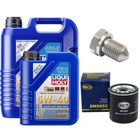 MotoröL Filter Set 5W-40 Liqui Moly 6 Liter + Schraube FüR VW Transporter VI 2.0