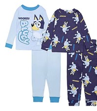 Boys Bluey Long Sleeve 4-pc. Crewneck Size 2 Toddler Pajamas Sets New Adorable